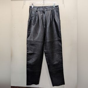 Le Baz Vintage Black Leather Pants